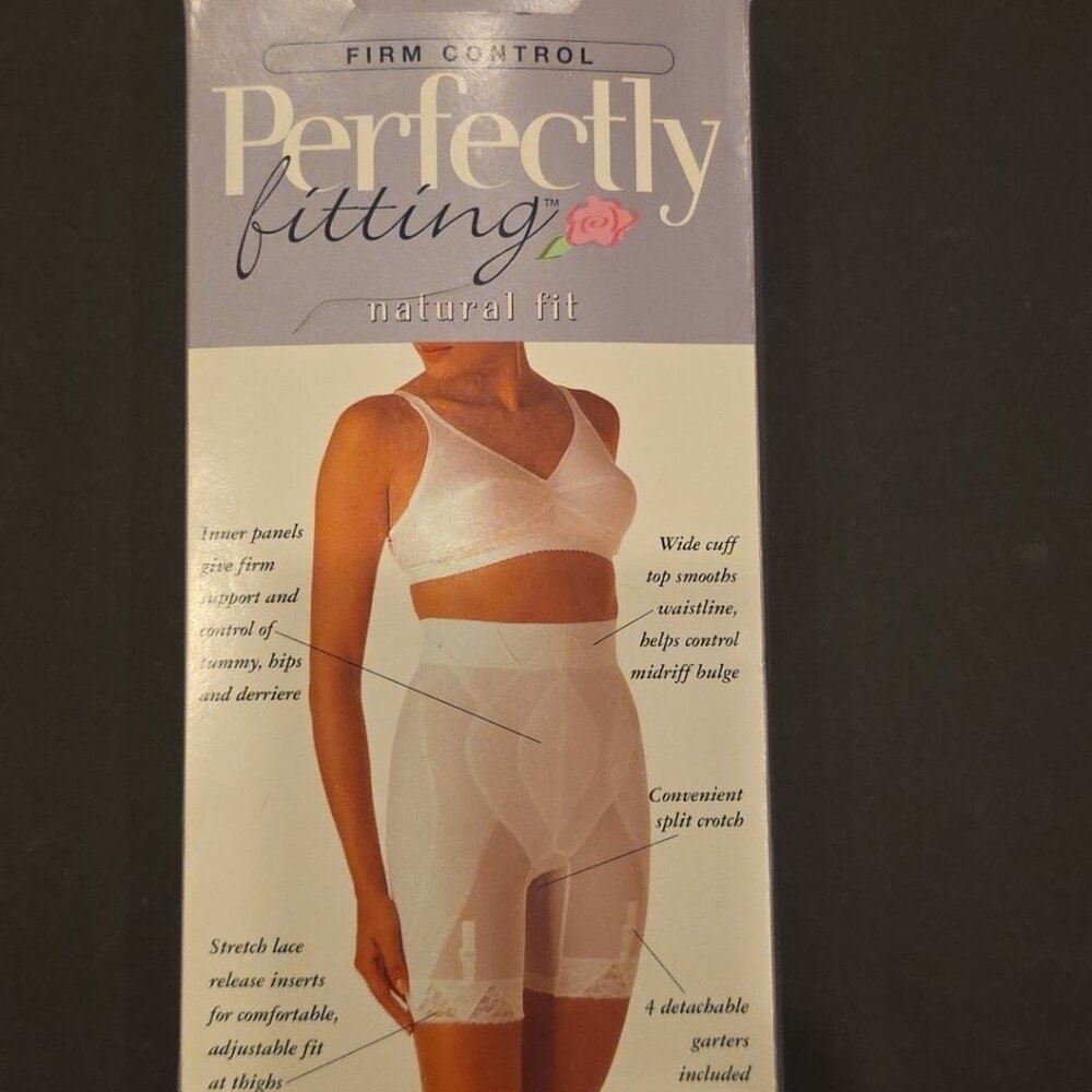 Vintage Sears NOS Firm Control Perfectly Fitting Long Leg Panty Girdle White XL
